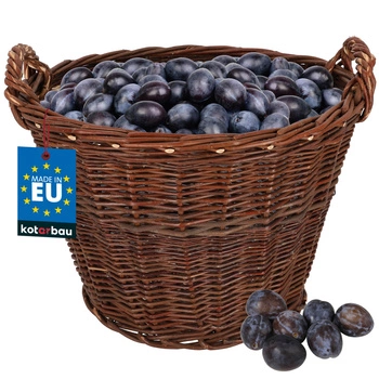 Koš dřevěný květináč proutěný květiny 50 cm plášť kotarbau hnědá