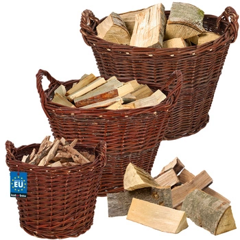 Koše na skladování proutěné sada 3 ks 30 cm 40 cm 50 cm.