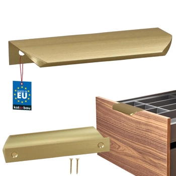 Uchyt nábytkový hliníkový zlatý mat 96/116 mm