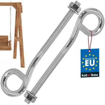 Houpačkový hák šroubovací nerezový M10 170 mm sada 2 ks.