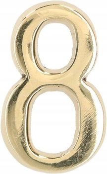 Číslo domu "8" číslo dveří 5 cm mosazné