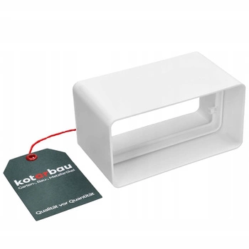 Konektor plochý kanálový konektor bílý 120x60 mm