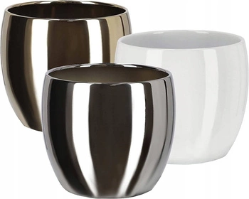 Sada 3x keramický obal na květináč mix