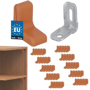 Komandorek nábytková úhlová konzola s víčkem olše sada 50 ks.