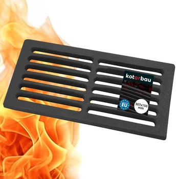 Litinový rošt na vaření pro krbový kotel - 30,7x15 cm