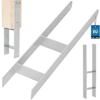 Základna sloupu h pro zabetonování pozinkovaná stříbrná 140 mm