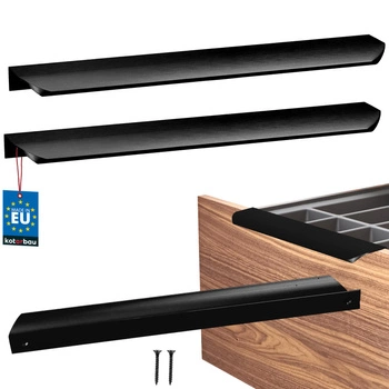 Uchyt nábytkový hliníkový černý mat 256/276 mm sada 2 ks.