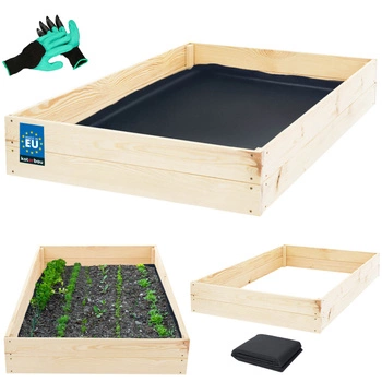 Truhlík na zeleninu dřevěný bylinky pěstování 120x80x18 cm