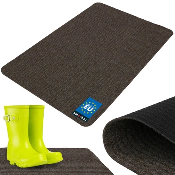 Rohožka na boty savá protiskluzová kobereček rohož hnědá 100x66 cm