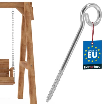 Stropní kyvný hák se šroubovacím držákem na dřevo 230x10 mm