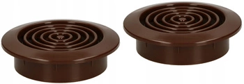 Krytka ventilační mřížky kulatá mini fi 45 mm 2 ks - Barva hnědá