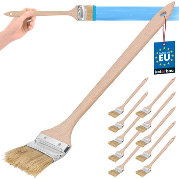 Plochý zahnutý kartáč na radiátory malý úzký 63 mm sada 10 ks.