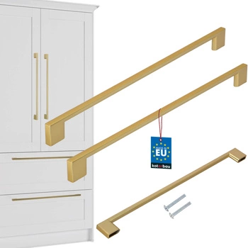 Nábytková úchytka klasická moderní zlatá matná 320 mm sada 2 ks.