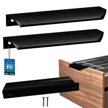 Uchyt nábytkový hliníkový černý mat 128/148 mm sada 2 ks.