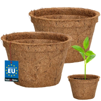Květináč z přírodního kokosového vlákna fi 18 cm sada 2 ks.