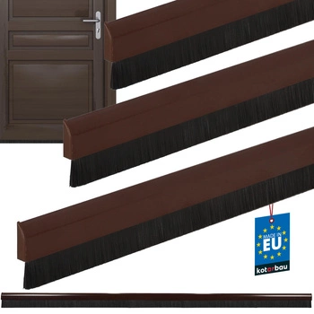Těsnicí lišta pod dveře hnědá 25 mm 1 m sada 3 ks.