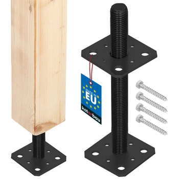 Podstavec sloupu šroubovací nastavitelný závit m24 antracit 80x80x250 mm