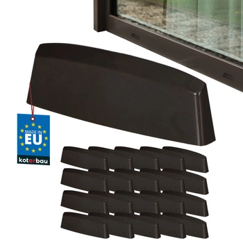 Zátka odvodnění pro okna PVC hnědá 36 mm sada 20 ks.