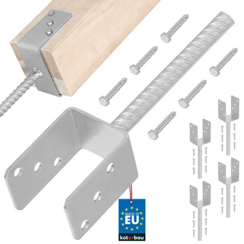 Základna sloupu se zapichovací tyčí 70 mm sada 4 ks.