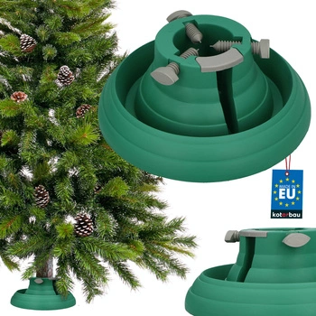 Stojan na živý vánoční stromek do 2,5 m s nádobou na vodu zelený