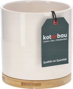 Keramický ochranný květináč s bambusem fi13