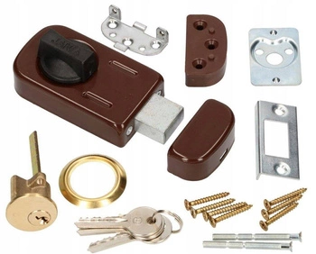 Povrchový zámek garážových vrat hnědá