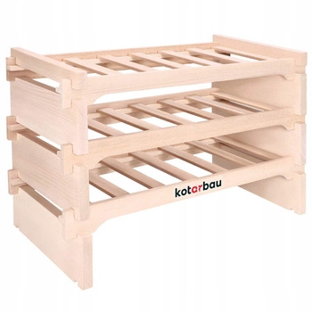 Dřevěný modulární stojan na víno na 18 lahví