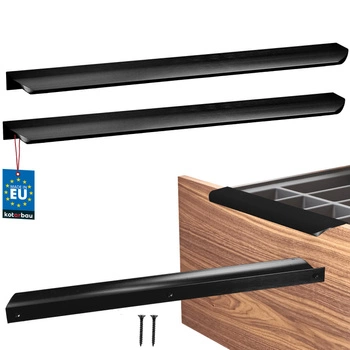 Uchyt nábytkový hliníkový černý mat 320/340 mm sada 2 ks.