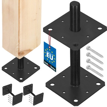 Podstavec sloupu šroubovací nastavitelný antracit 160x160x250 mm sada 2 ks.