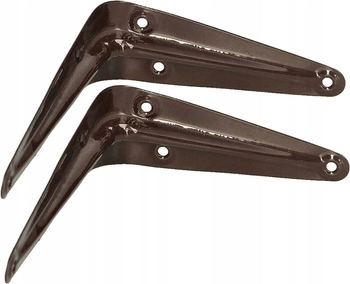 Podpěra police 12,5x10 cm - 2 ks. hnědá kotarbau