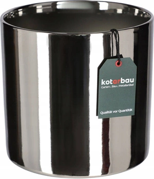 Květináč stříbrný keramický lesklý fi 230