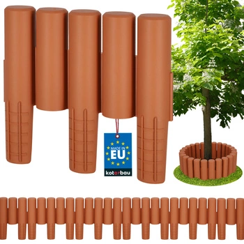 Zahradní plůtek plot plastový zatloukací terakota 2,7 m