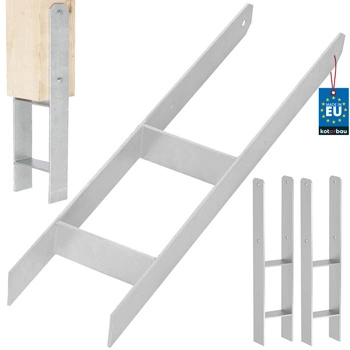 Základna sloupu h pro zabetonování pozinkovaná stříbrná 140 mm sada 2 ks.