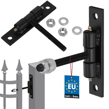 Závěs brány s maznicemi šroubovaný černý fi 12 mm