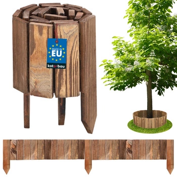 Lemování dřevěného plotu palisáda hnědá 15x110 cm