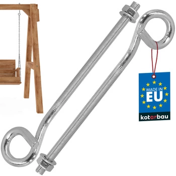 Houpačkový hák šroubovací nerezový M10 210 mm sada 2 ks.