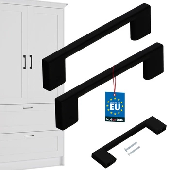 Nábytková úchytka klasická moderní černá matná 96 mm sada 2 ks.