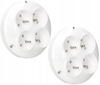 Zloděj 4 zásuvkový uzemněný síťový rozbočovač - 2 ks.
