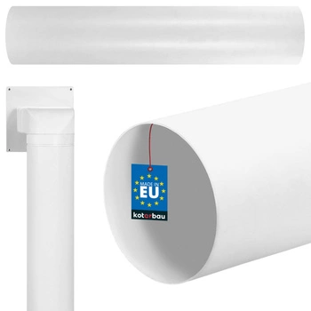 Ventilační kanál kulatý trubka pvc bílý 50 cm fi 100 mm