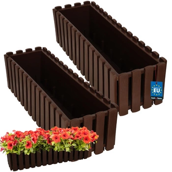 Květináč balkónový hnědý 600 MM Sada 2 ks..