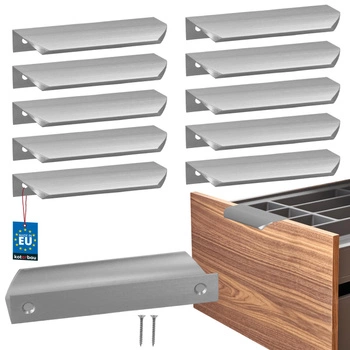 Uchyt nábytkový hliníkový stříbrný 96/116 mm sada 10 ks.