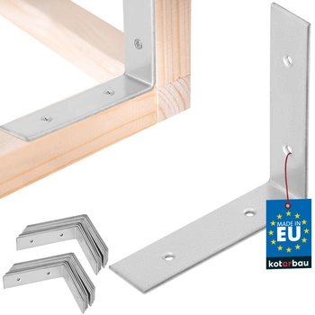 Tesařský úhelník nerezový pozinkovaný 80x80x20 mm sada 25 ks.