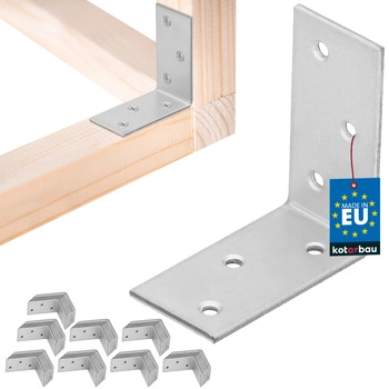 Tesařský úhelník nerezový pozinkovaný 50x50x25 mm sada 100 ks.