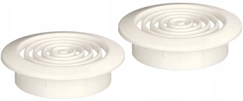 Krytka ventilační mřížky kulatá mini fi 45 mm 2 ks - Barva bílá