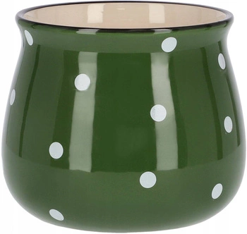 Hráškově zelený keramický květináč - 125 mm kotarbau