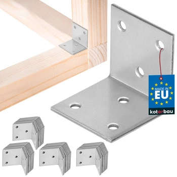 Tesařský úhelník nerezový pozinkovaný 40x40x40 mm sada 50 ks.