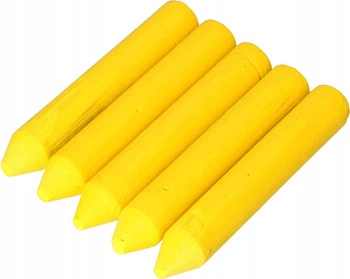 Křída žlutá voděodolná na pneumatiky sada 5 ks.