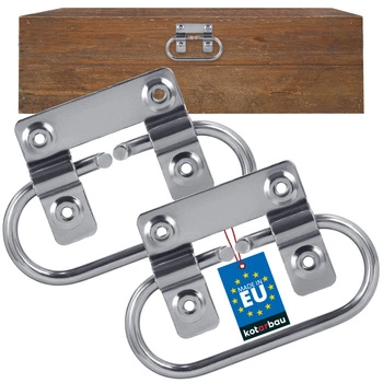 Madlo na truhly kufry zásuvky pozinkované stříbrné 13 cm sada 2 ks.