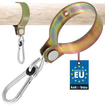 Spona hák houpačkový karabina upevnění 100 mm - Barva zlatá