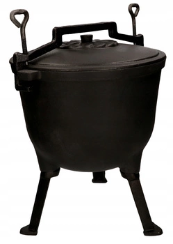 Litinový kotlík 10 lovecký vařič na táborák kotarbau černá